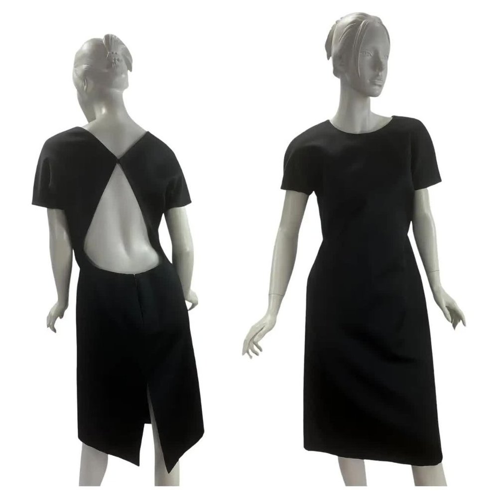 Tom Ford for Gucci F/W 2001 Black Backless Cocktail Dress Size Italian 44